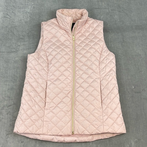 Banana Republic Womens Light Rose/Blush Pink Quilted Padded Full Zip Vest Size S - Picture 1 of 8